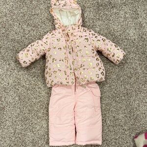 Carter's Pink and Gold Kids Jacket & Snow Pants Set ❄️